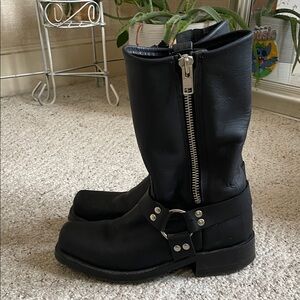 Double H 4008 Black Leather Harness Boots